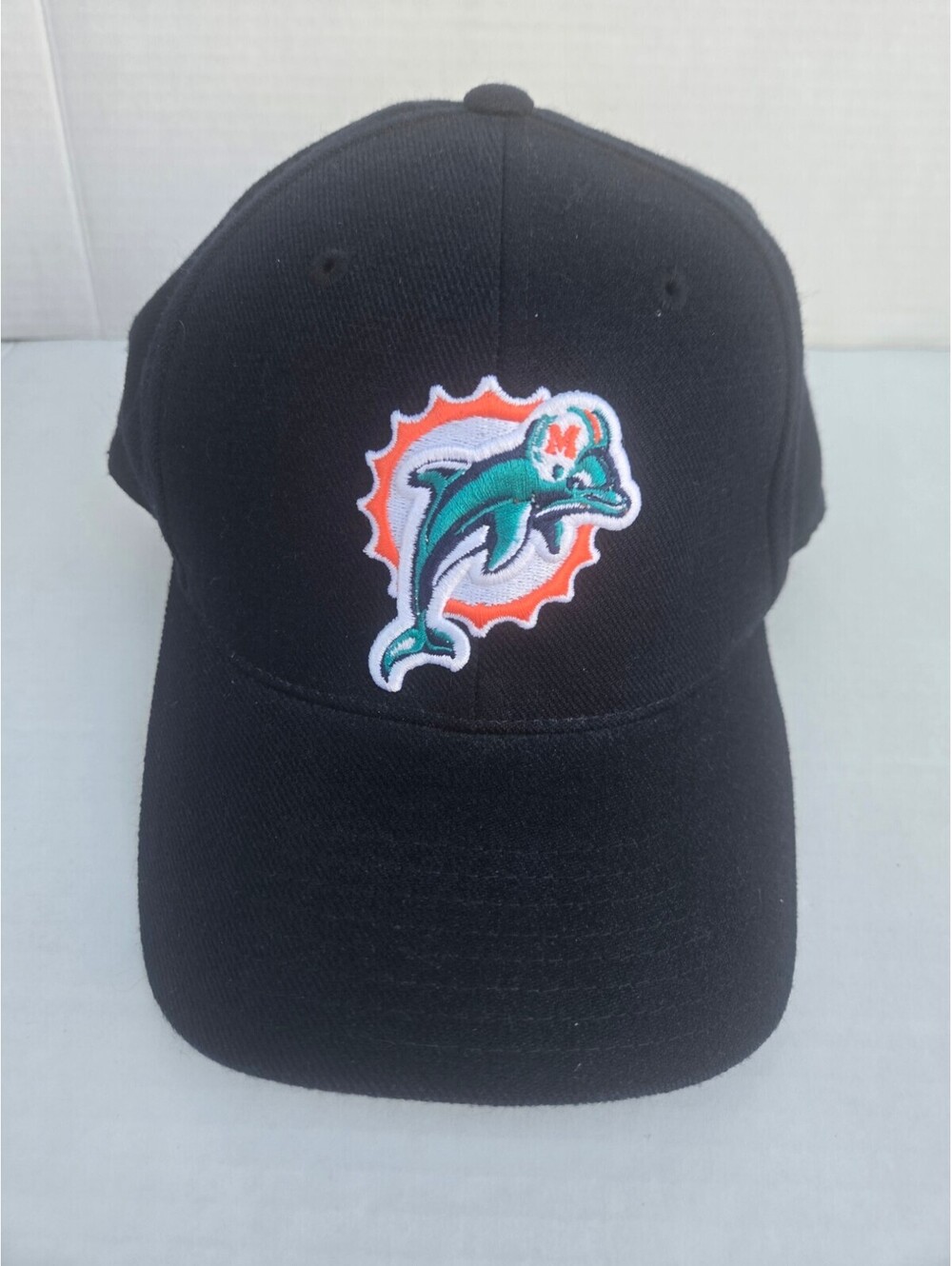 Miami Dolphins NFL Black American Needle Baseball Cap Hat Size 7 3/8